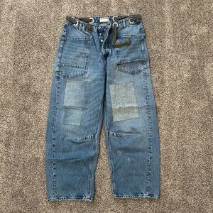 We The Free - Free People Moxie Pull-On Barrel Jeans - Size 30